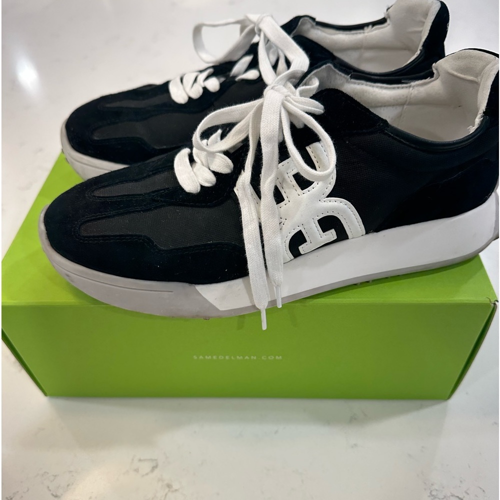 Sam Edelman Langley black tennis shoes 8 - Picture 2 of 8
